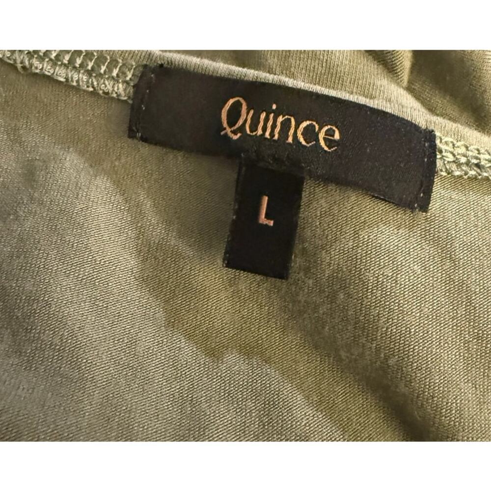 Quince Tencel Jersey Fit & Flare Midi Dress, Green Sleeveless Scoop Neck, Large - Picture 5 of 5